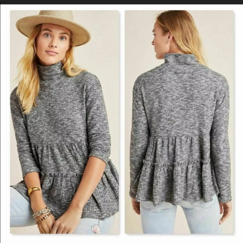 Anthropologie Bronte Babydoll Tunic Top